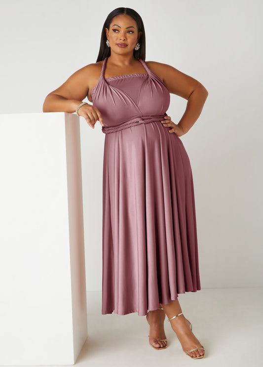 Plus Size Maxi Dress Blush Pink Infinity Dress Multi Way Dress