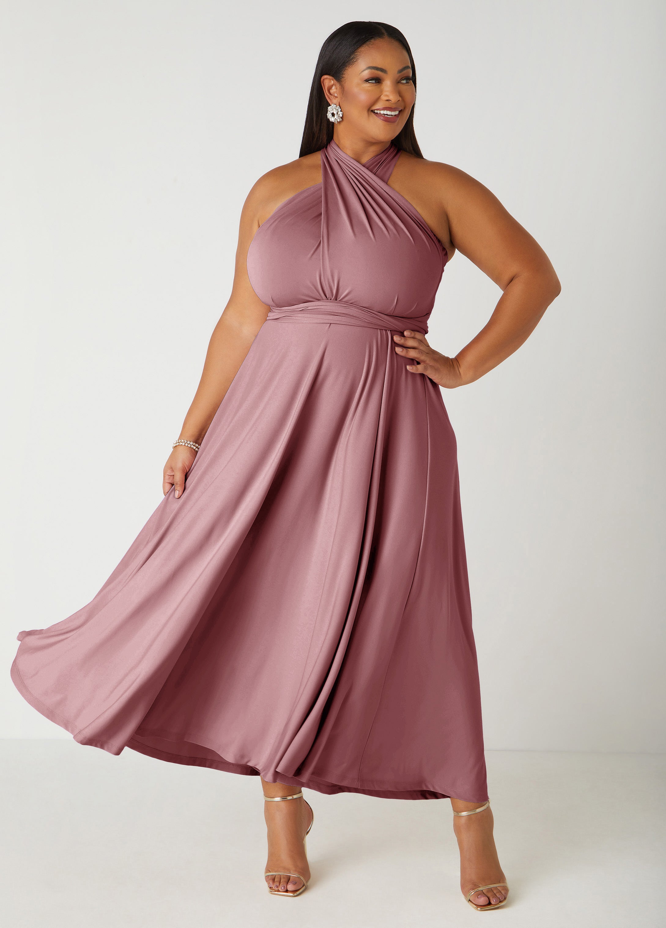 Convertible Multi Way Maxi Dress – Ashley Stewart Convertible Multi Way Maxi Dress – Ashley Stewart