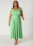 Plus Size Maxi Dress Green Infinity Dress Multi Way Dress