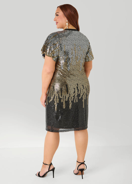 Birthday Queen Ombre Sequin Dress