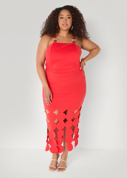 Cutout Embellished Bodycon Dress