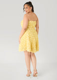 Strapless Rosette A Line Dress