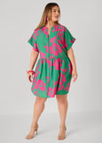 Cuffed Floral Babydoll Dress