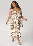 Abstract Print Midaxi Dress