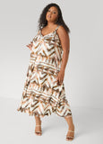 Abstract Print Midaxi Dress