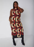 Chain Link Print Bodycon Dress