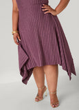 Asymmetric Pleated Skirt