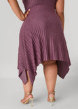 Asymmetric Pleated Skirt