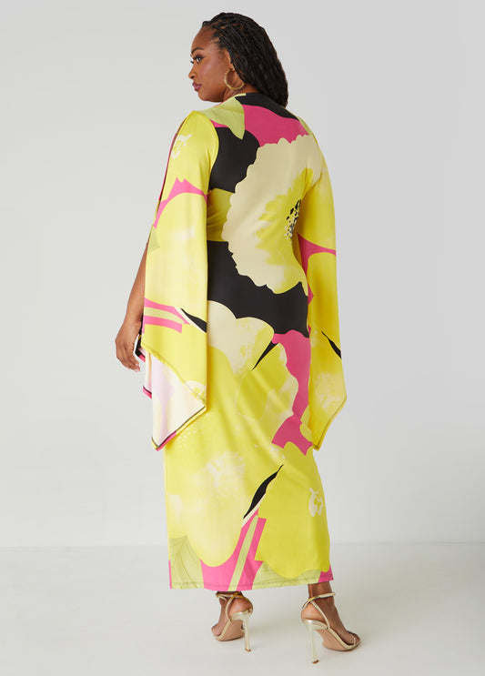 Drama Sleeved Floral Dress