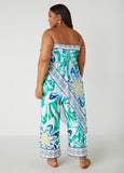 Layered Tropical Print Jumpsuit