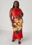 Floral Print Bodycon Maxi Dress