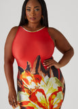 Floral Print Bodycon Maxi Dress