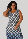 Kaleidoscope Drop Waist Dress