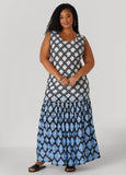 Kaleidoscope Drop Waist Dress
