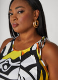 Layered Geo Print Dress