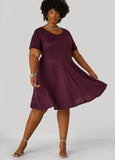 Gathered A Line Dress