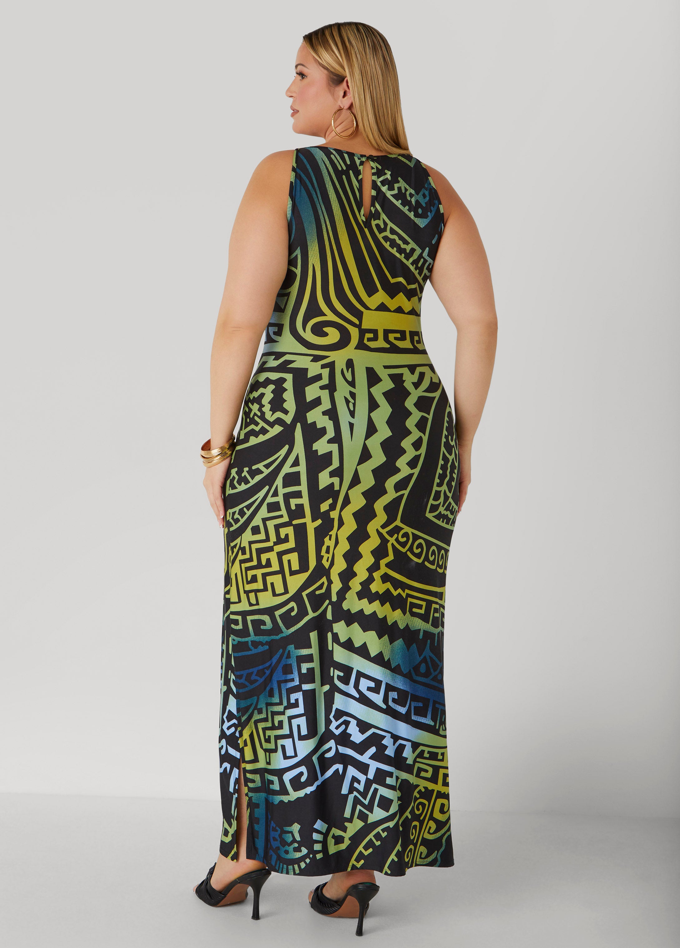 Tribal Print Maxi Dress – Ashley Stewart