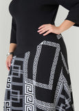 Textured Greek Key Maxi Dress