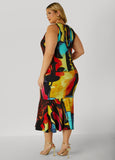 Printed Midaxi Bodycon Dress