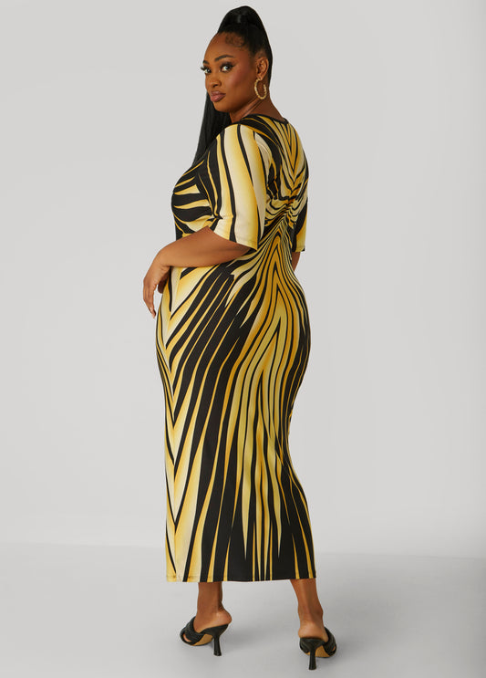 Printed Maxi T Shirt Dress