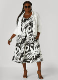 Graffiti Print Slip Dress