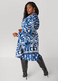 Cutout Floral A Line Dress