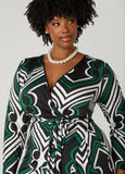 Printed Wrap Dress