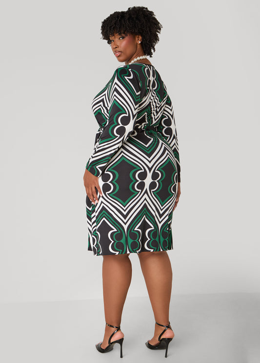 Printed Wrap Dress