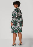 Printed Wrap Dress
