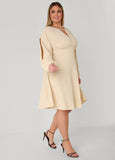 Split Sleeve A Line Dress