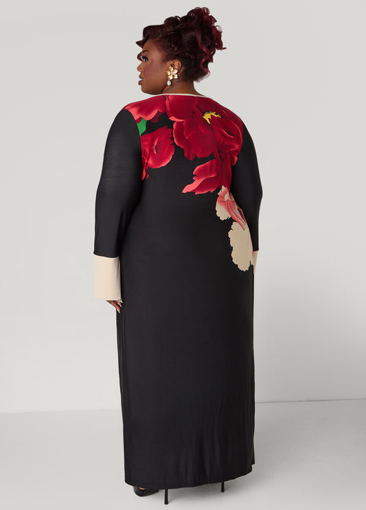 Floral Maxi Wrap Dress