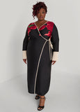 Plus Size Floral Maxi Wrap Dress