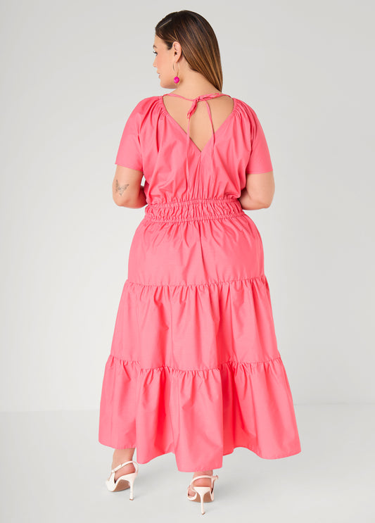Tie Back A Line Maxi Dress