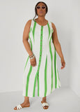 Striped Maxi Shirtdress