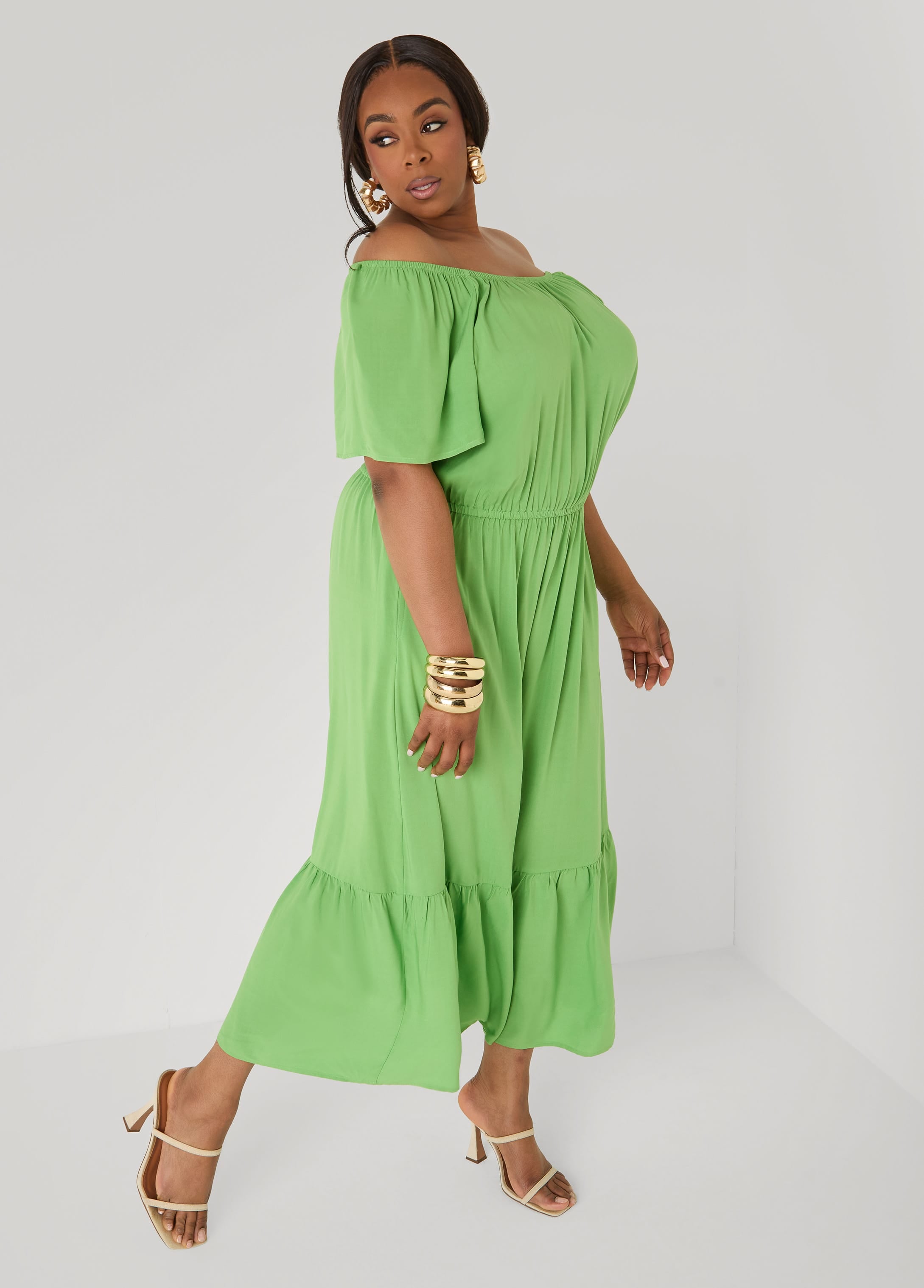 green off the shoulder maxi dress A-Line Long Prom Lace Long Evening Dress Green / 16 this dress is designed for comfort while still being stylish and chic this holiday season. Baltic Born Womens Victoria Off