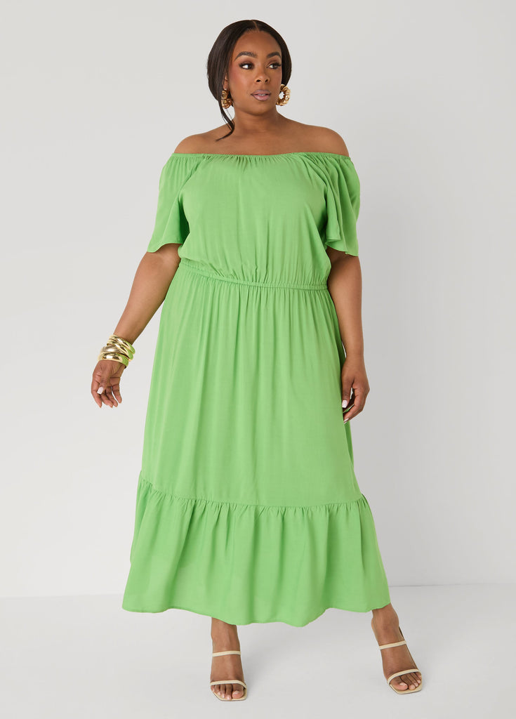 さ*様 andmary Orga offshoulder dress Off The Shoulder Maxi Dress – Ashley Stewart