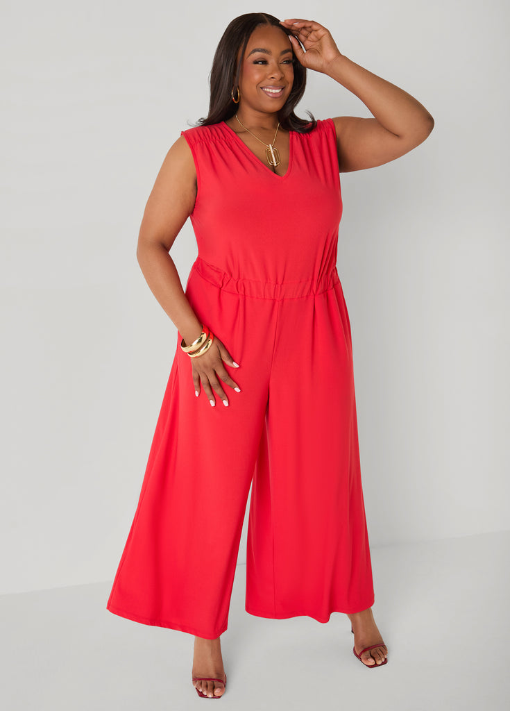 Tall Tie Back Wide Leg Jumpsuit – Ashley Stewart