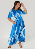 Brushstroke A Line Maxi Dress