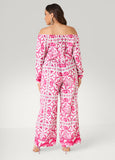 Off The Shoulder Floral Jumpsuit