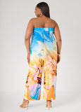 Layered Floral Print Jumpsuit