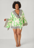Drama Sleeved Printed Romper