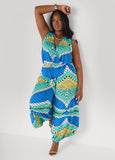 Printed Balloon Leg Jumpsuit