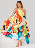 Plus Size Maxi Dress Floral Print Dress Flowers Summer Dress