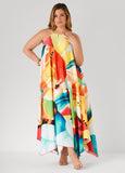 Plus Size Maxi Dress Floral Print Dress Flowers Summer Dress