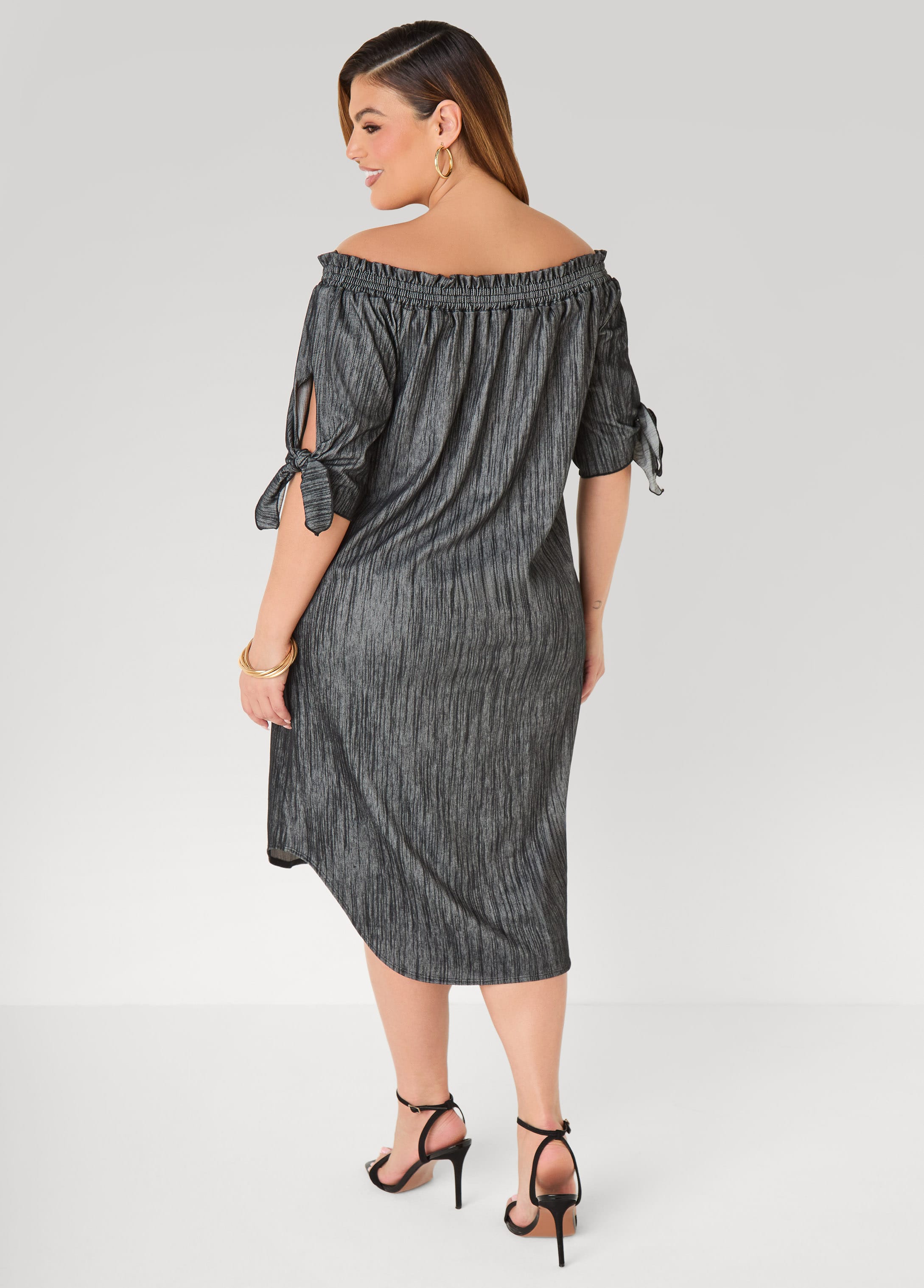 Off The Shoulder Denim Dress
