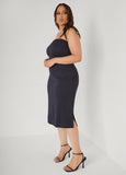 Denim Midi Tube Dress
