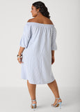 Striped Off The Shoulder Dress