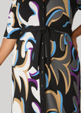 Textured Swirl Print Maxi Dress