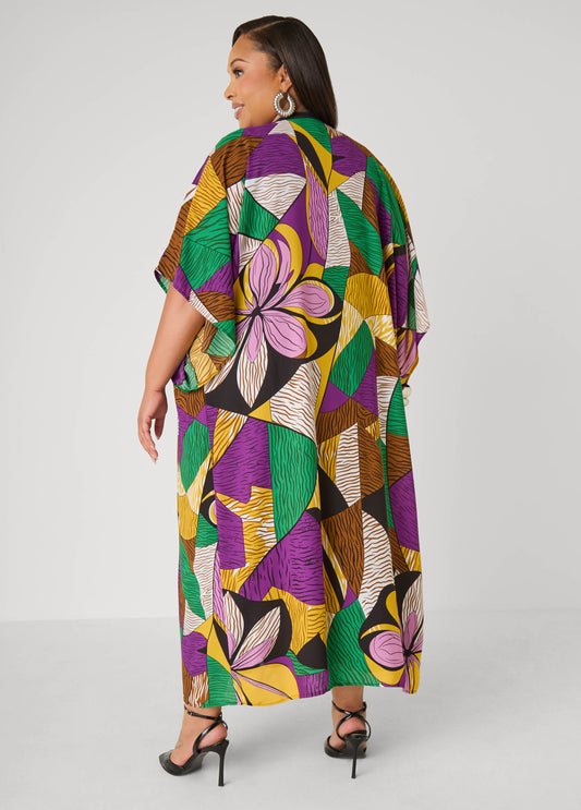 Printed Open Front Duster