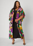 Printed Open Front Duster